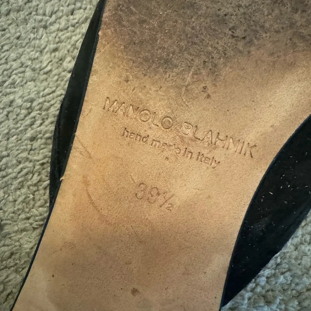 MANOLO BLAHNIK ballerimu mules - black size 39.5 - Picture 6 of 11